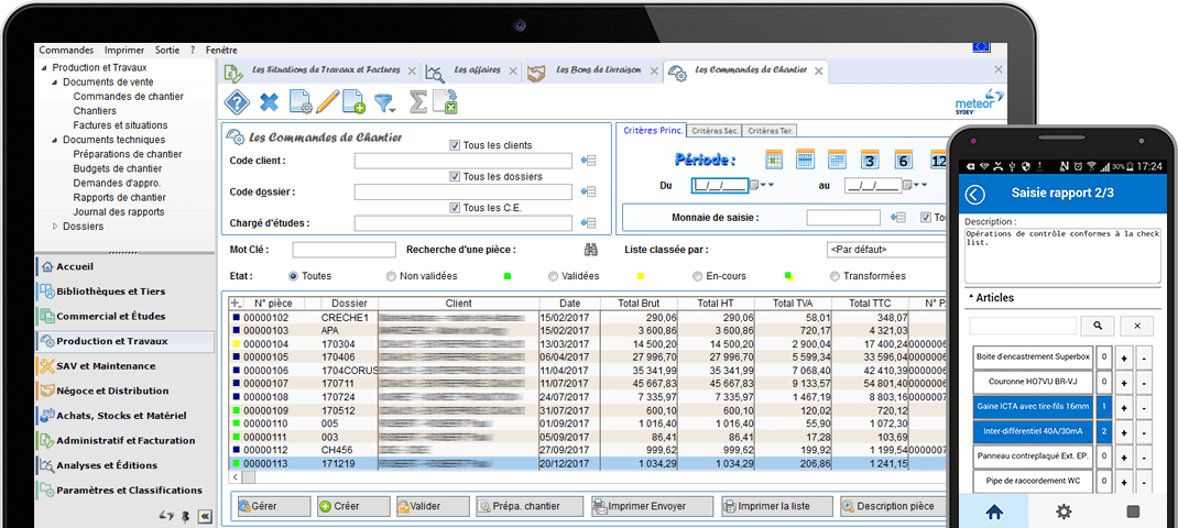 Capture Logiciel ERP Batiment